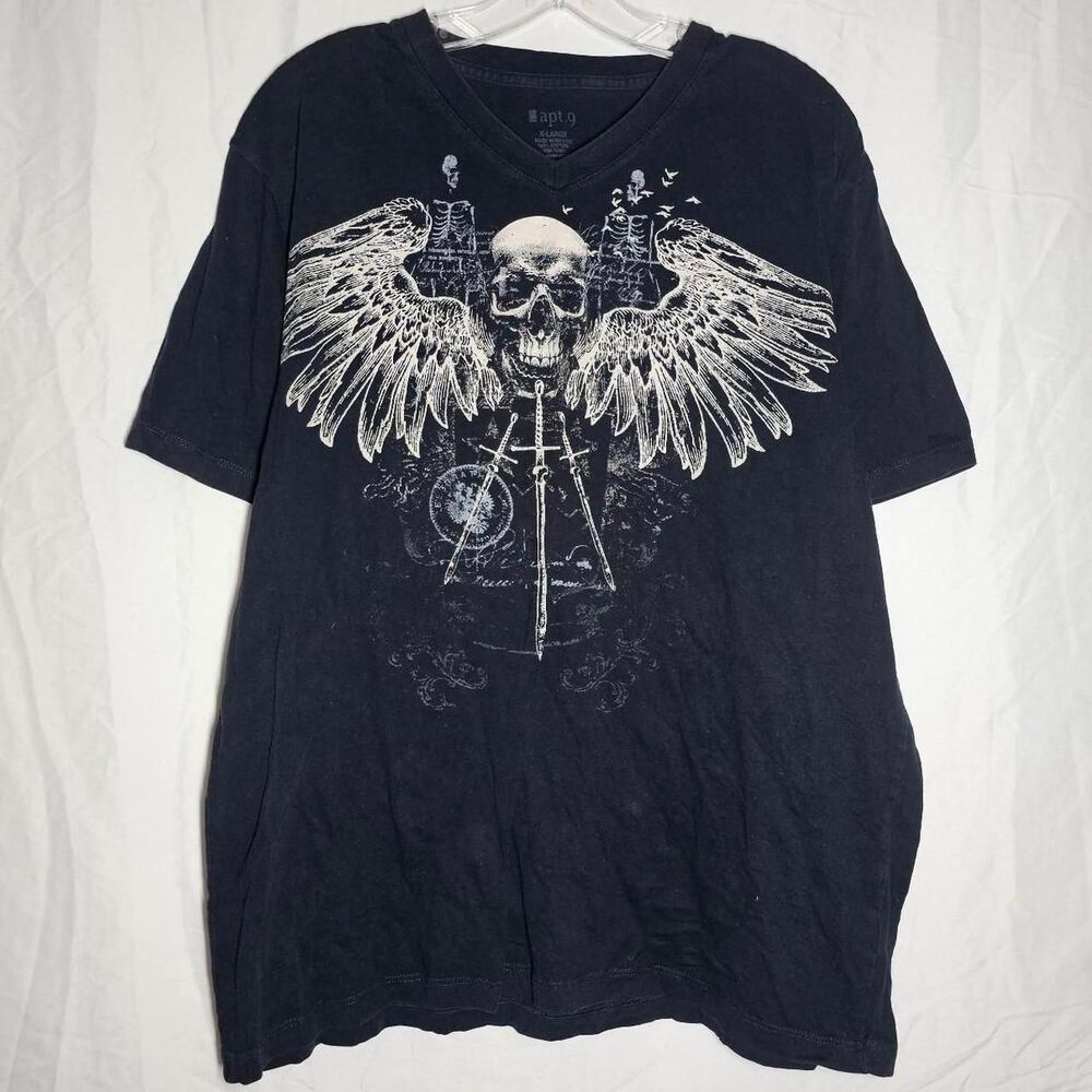 vintage y2k 2000s emo grunge gothic apt 9 v neck tshirt